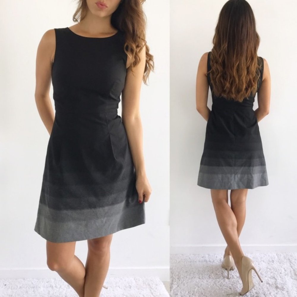 Ann Taylor Black and Gray Dress